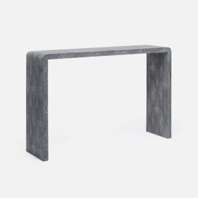 Waterfall Faux Shagreen Consoles