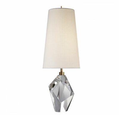 Kelly Wearstler Halcyon Table Lamp with shimmering crystal accents and linen shade.