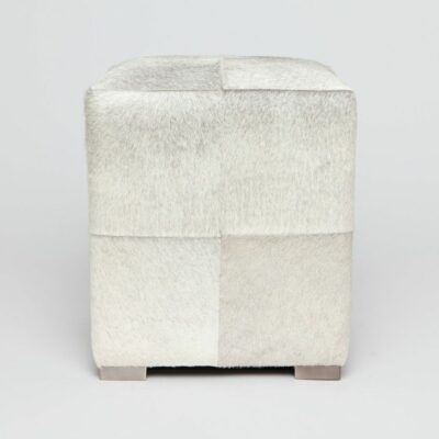 Close-up of Estee Hair-On-Hide Stool, available in various colors.