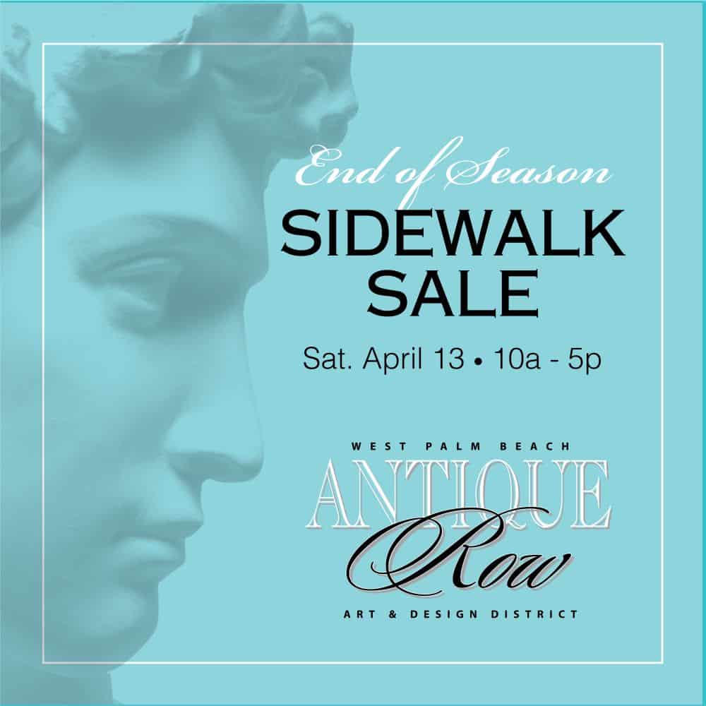 End of season sidewalk sale at Antique Row