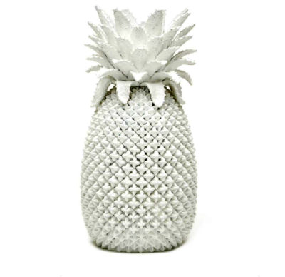 White pineapple decorative resin vase