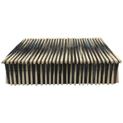 Large raised bone blue and cream boxes with a detailed texture, available in smaller sizes as well.