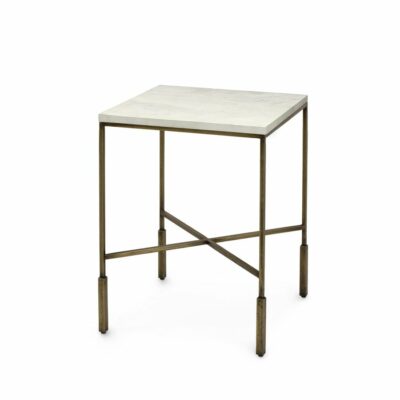 Square Marble Top Side Table with gold-finished iron base discontinued item limited stock available 1 in Palm Beach 2 in Dallas coordinating