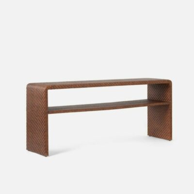Extra Large Wide Natural Flat Rattan Console