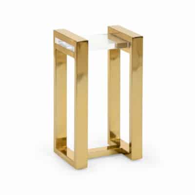 Baldwin Acrylic and Brass Side Table