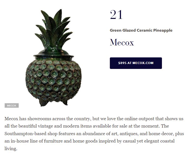 Mecox Featured in Veranda's Online Home Decor Destinations