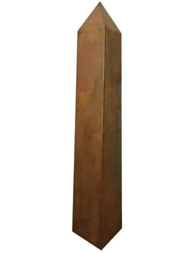 Vintage Spanish Brass Obelisk Art Sculpture