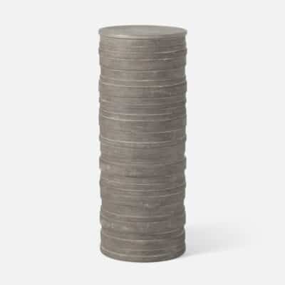 Outdoor Cast Gray Stone Pedestals
