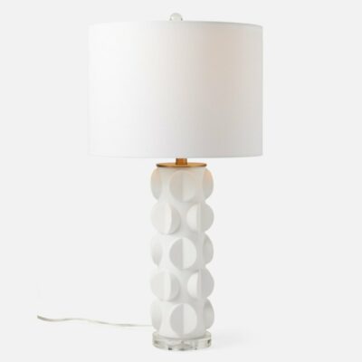 Half Moon Pattern Ceramic Table Lamp