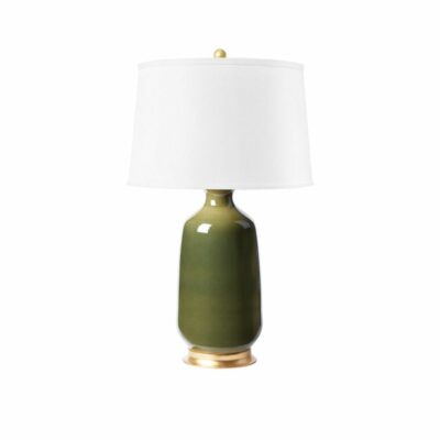 Traditional Curved Glazed Porcelain Lamp