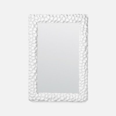 White Plaster Coral Inspired Resin Mirrors