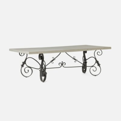 Outdoor Reconstituted Stone Dining Tables with Scroll Base