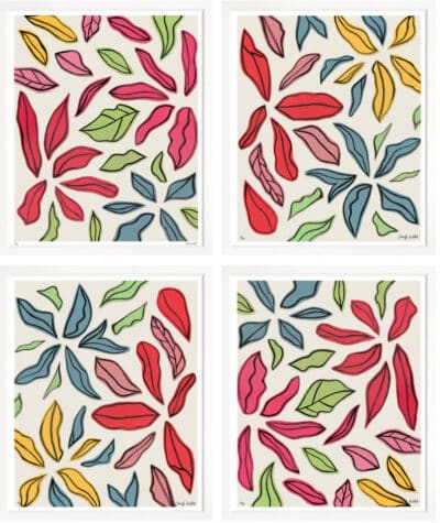 Scattered Leaves Reproduction Prints