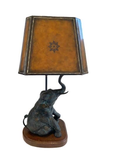 Vintage Maitland Smith Elephant Lamp