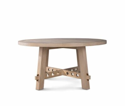 Round Dining Table with Circle Motif Base