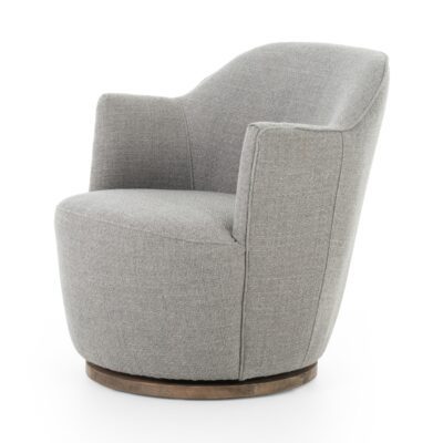 Grey Silver Petite Swivel Chair