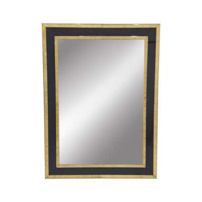 Large Eglomise Black and Gold Mirror