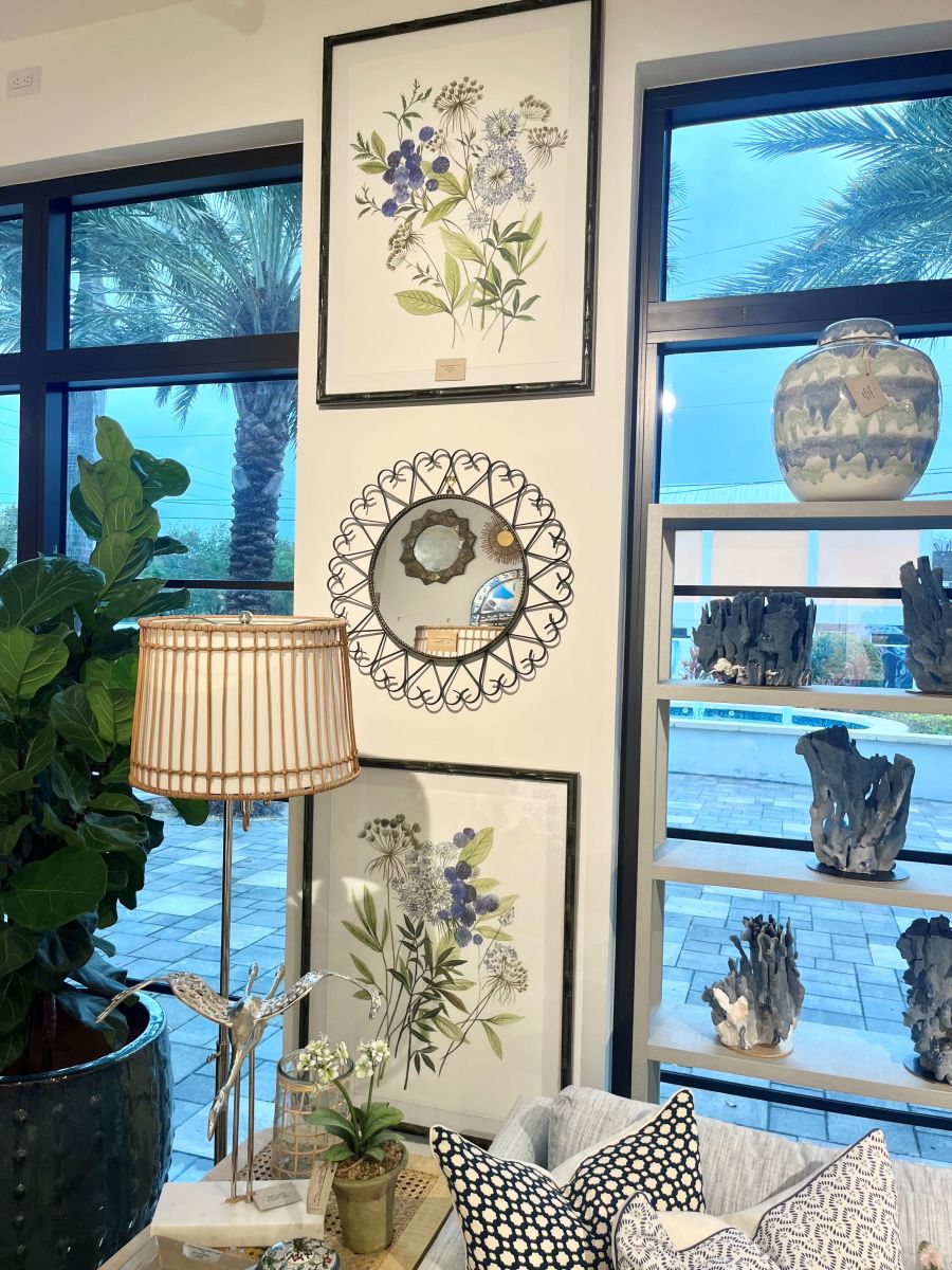 Blue and Green Botananica Print II