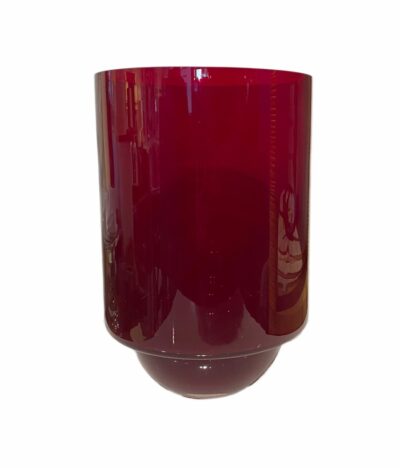 Vintage Christian Tortu Red Glass Vase