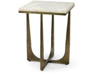 Benito Marble and Gold Side Table