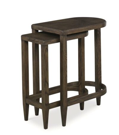 Set of 2 Solid Oak Nesting Tables