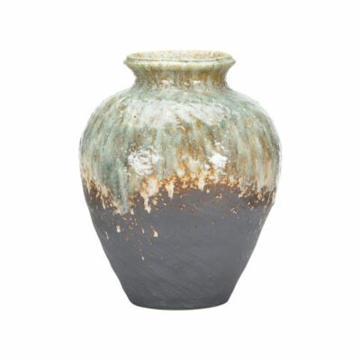 Side view of Dai Ceramic Japanese Style Vase featuring unique finish, available as table lamp