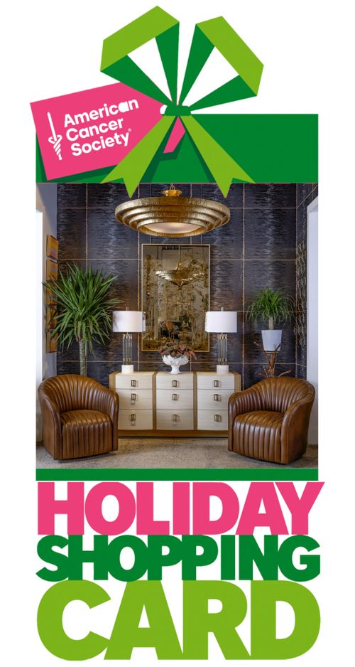 Side view of Holiday Shopping Card.