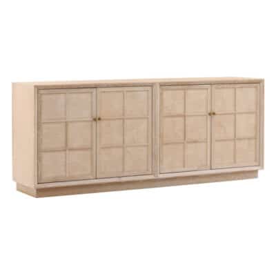 Stylish Webster Oak Buffet in light natural finish, featuring soft close doors and an interior shelf - perfect for your home.