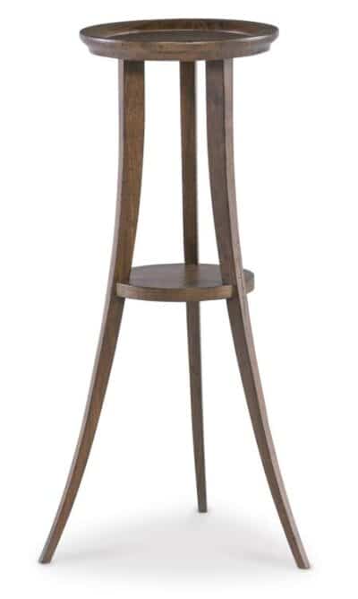Side view of Salon Walnut Directoire Style Table with French Wax Finish, showcasing its elegance and craftsmanship.
