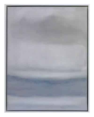 Dreamy Black & White Oil Painting in a Framed Canvas with Textured Surfaces, by Michele D'Ermo.