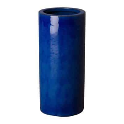 Blue Glazed Ceramic Umbrella Stand