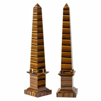 Pair of Italian Stone Obelisks, Circa 1970s, Florence, Italy