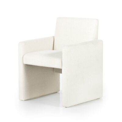 Front view of Cream Dining Chair in Cloud Upholstery.