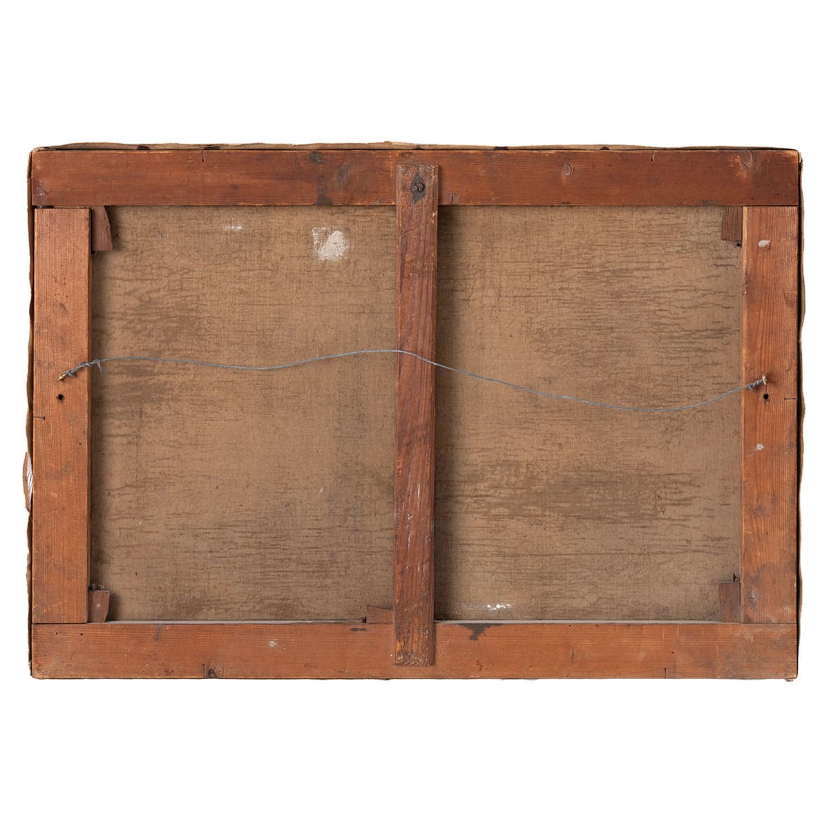 Vintage painting of fruit, framed in aged wood, evoking an antique still life from the late 19th century.