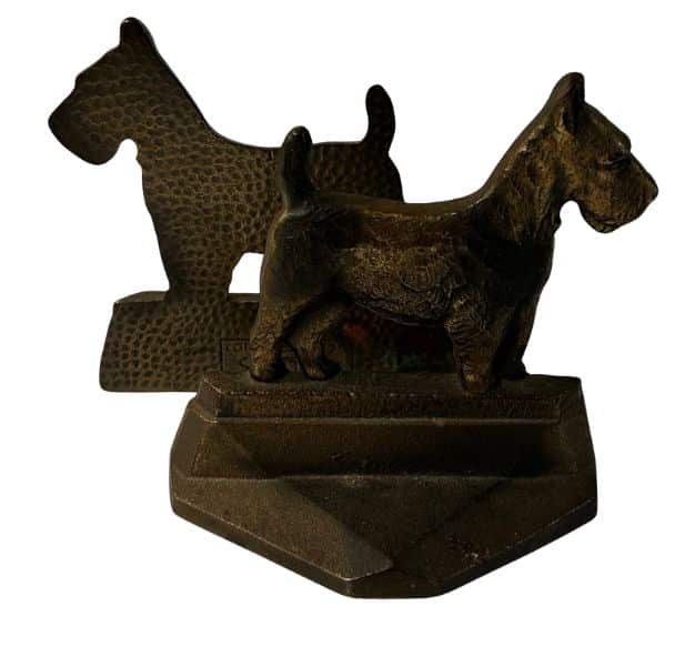 Antique Scottie Dog Bookends, Circa 1920s, Cast Iron