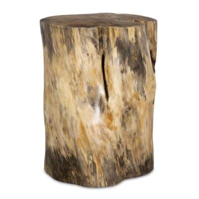 Natural cross cut section of tamarind wood stool.