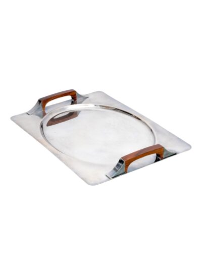 Vintage Mid Century Italian Stainless Serving Tray