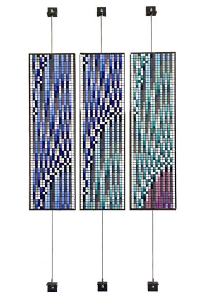 Tile Mosaic Wall Hanging Triptych Original Art